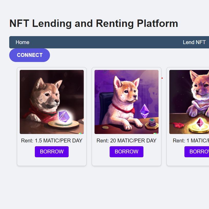 NFT Lending and Renting Platfrom