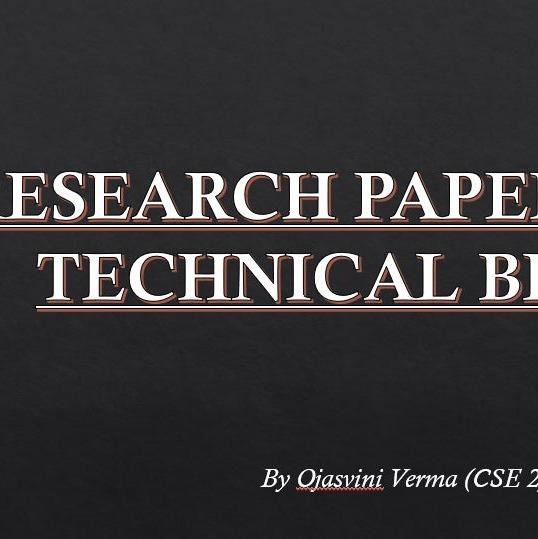 RESEARCH PAPER AND TECHNICAL WRITEUP PORTAL