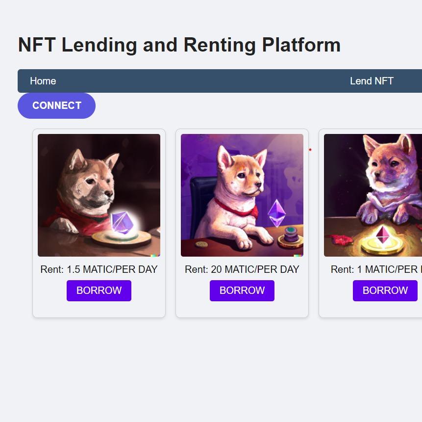 NFT Lending and Renting Platform