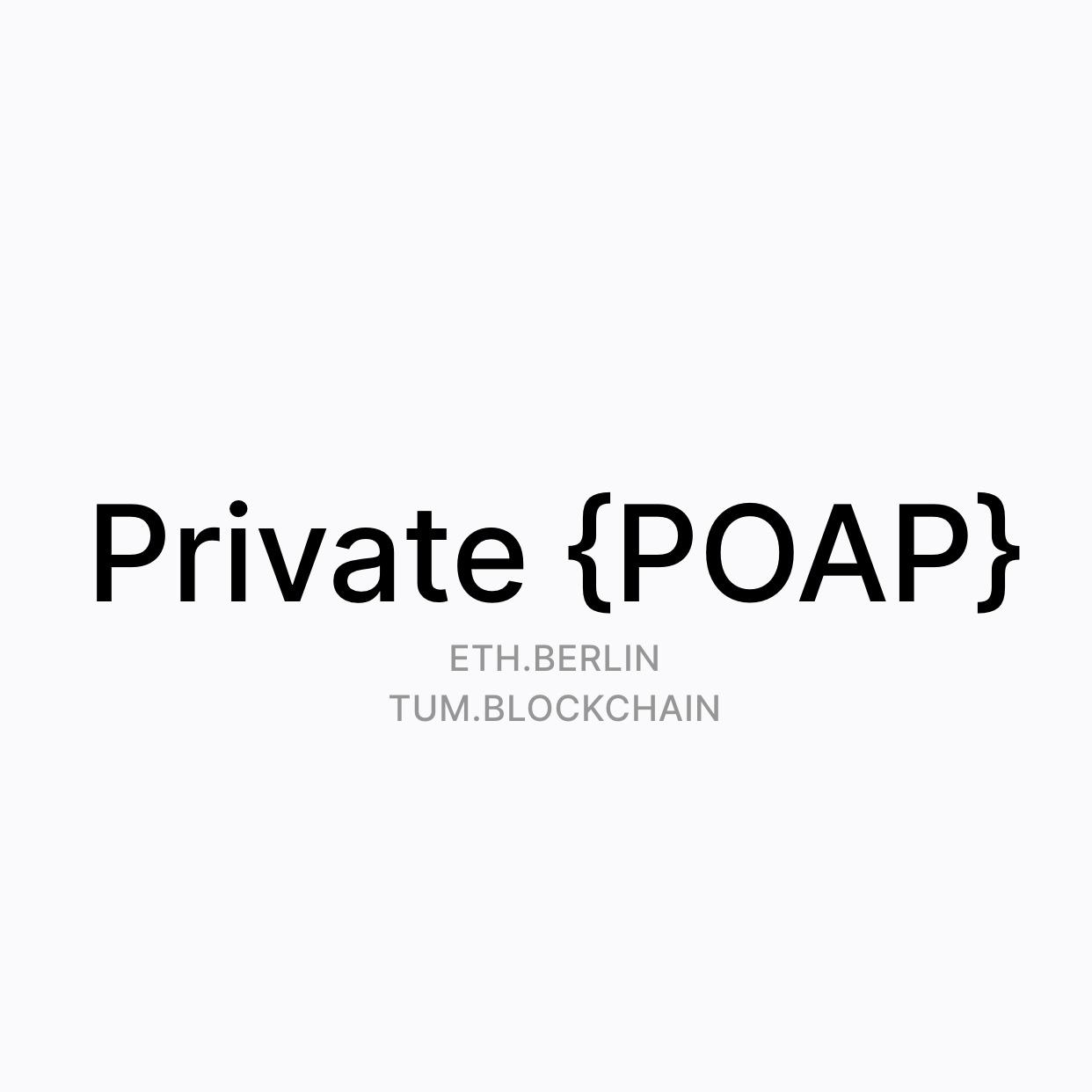 Private {POAP}