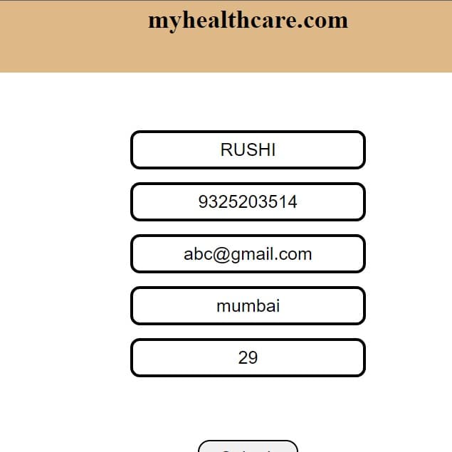 A HEALTHCARE WEBSITE