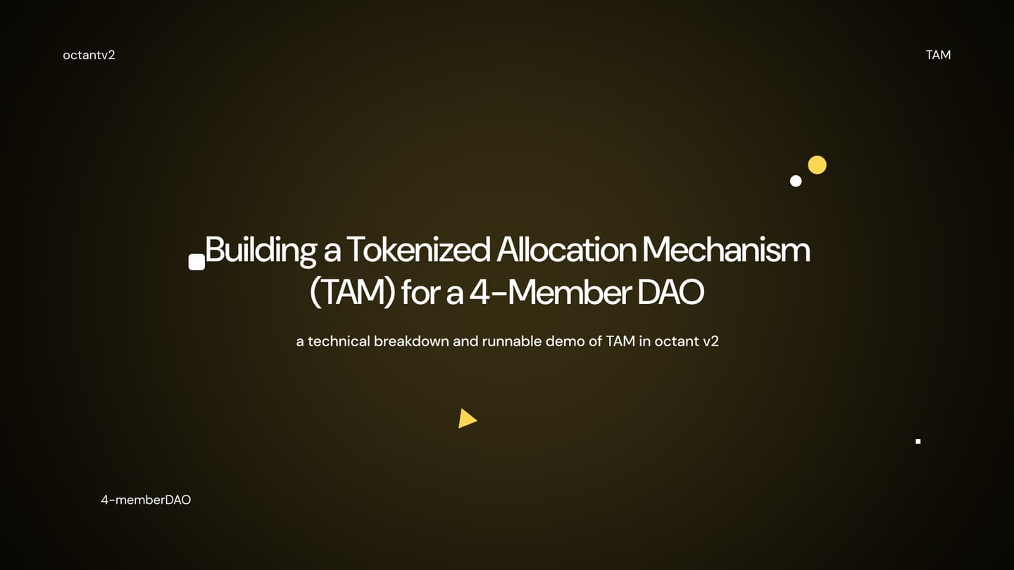 Tutorial on octant v2 using a TAM demo