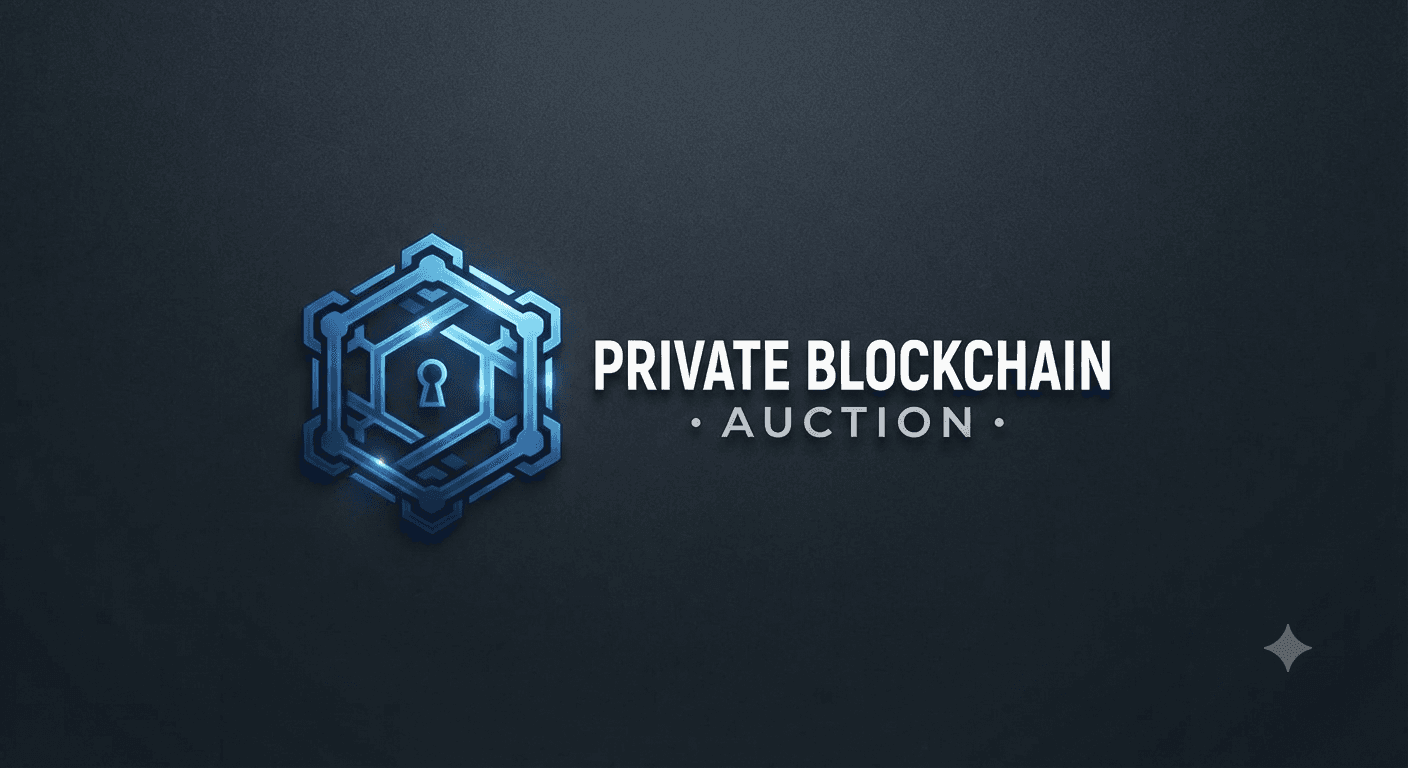 Private blockchain auction