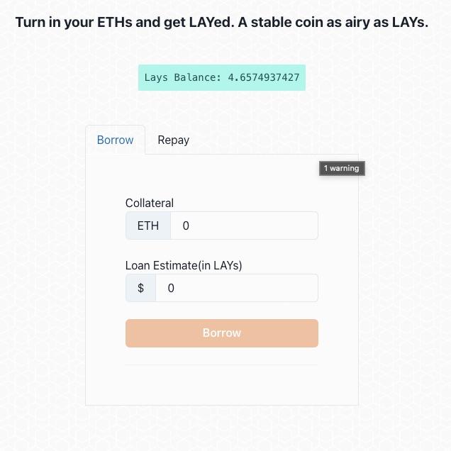 LAYs - A Simple Borrowing DApp